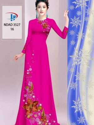 Vải Áo Dài Hoa In 3D AD NDAD3527 48